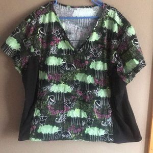 Plus size scrub top